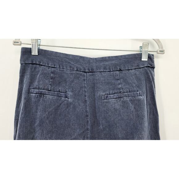 Free‎ People Cotton Sailor Style Wide Leg Pants Size 2 Dark Grey Black - Picture 5 of 9